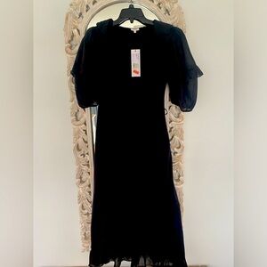 Black wrap cocktail dress